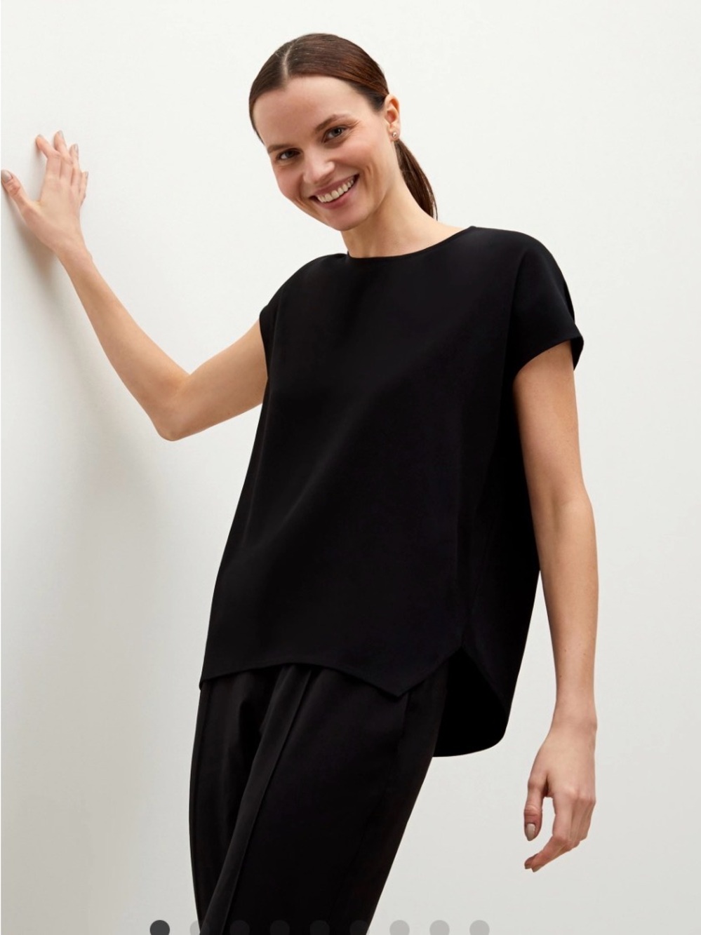 MM Lafleur Didion Black Boxy Top - Women XL